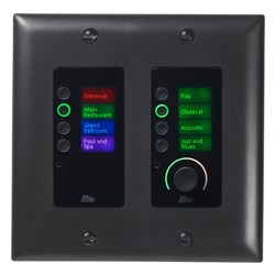 BSS EC8BV Ethernet Wall-Mount Controller with 8 Buttons and Volume Black